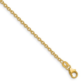 Herco 14K Polished 2.25mm Solid Cable 22 Inch Chain