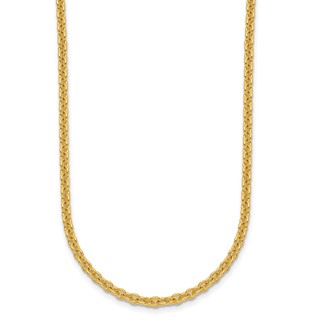 Herco 14K Polished 3.5mm Solid Round Cable 7 Inch Chain Bracelet