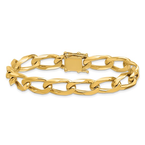Herco Gold Solid Customizable Elongated Curb Link Chain