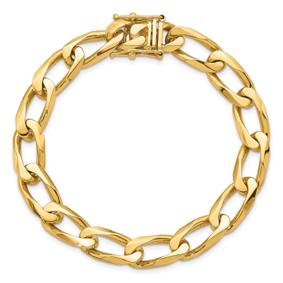 Herco Gold Solid Customizable Elongated Curb Link Chain