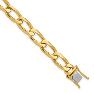 Herco Gold Solid Customizable Elongated Curb Link Chain