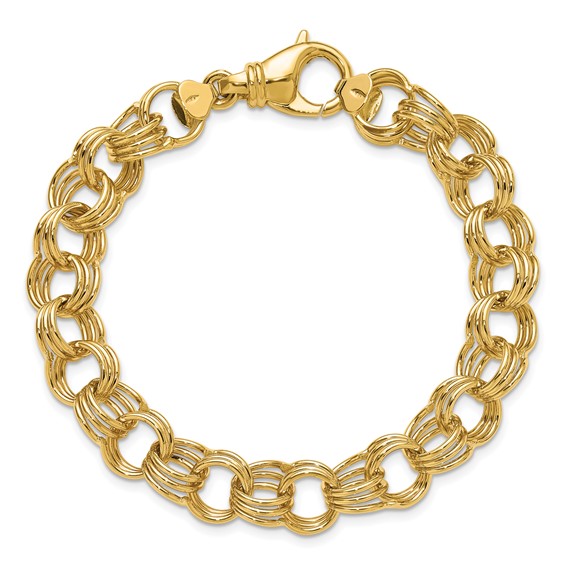 HERCO Gold 11mm Triple Charm Bracelets