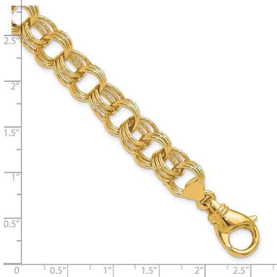 HERCO Gold 11mm Triple Charm Bracelets