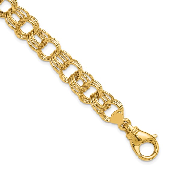HERCO Gold 11mm Triple Charm Bracelets