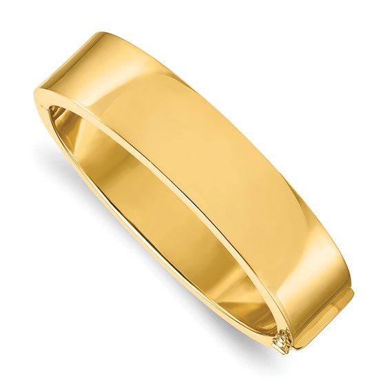 Herco 14K Polished Flat 15.8mm 60x70 Hinged Bangle