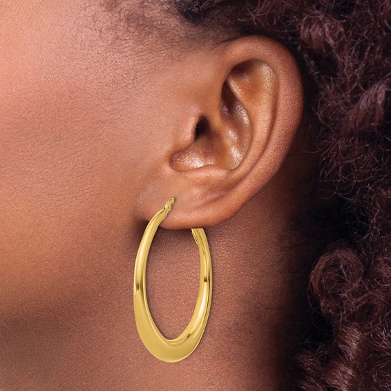 Herco Gold Polished Hoop Earrings