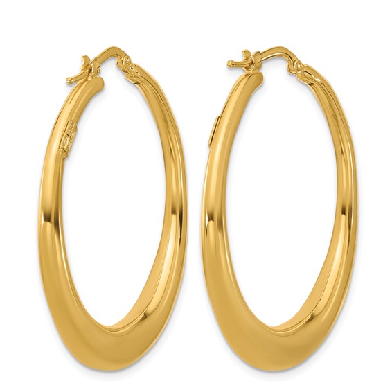 Herco Gold Polished Hoop Earrings