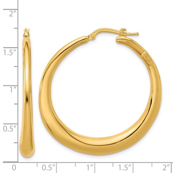 Herco Gold Polished Hoop Earrings