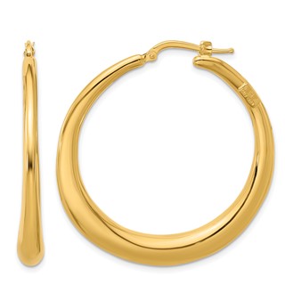 Herco Gold Polished Hoop Earrings