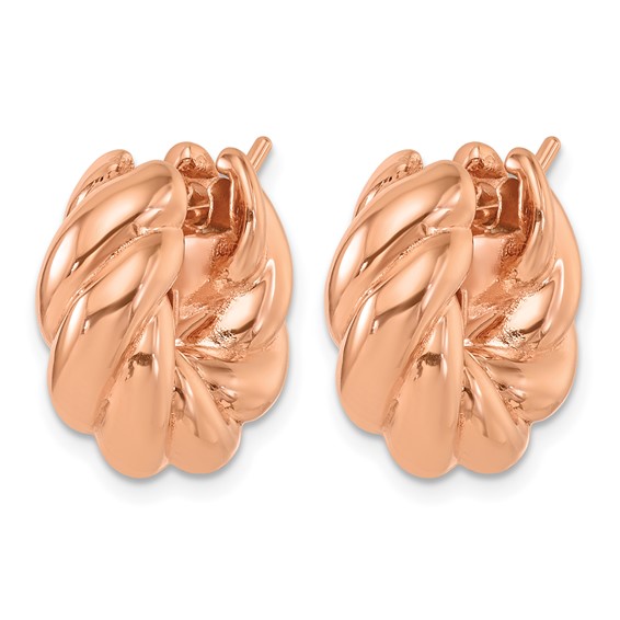 HERCO Gold 19mm Twisted Rope Hoop Earrings