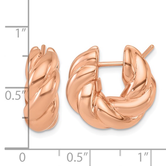 HERCO Gold 19mm Twisted Rope Hoop Earrings