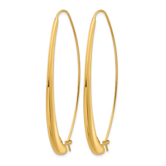 Herco Gold Polished Threader Earrings