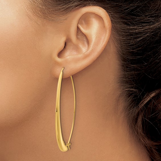 Herco Gold Polished Threader Earrings