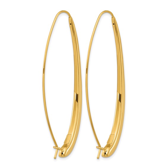 Herco Gold Polished Threader Earrings