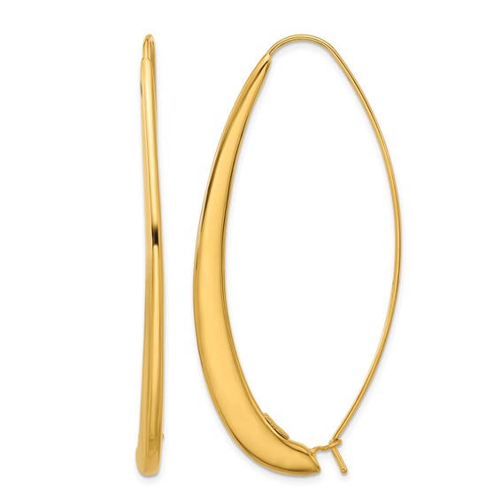 Herco Gold Polished Threader Earrings