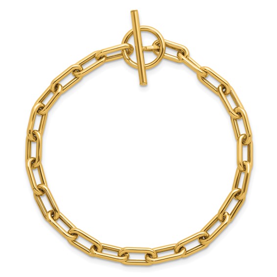 Herco 14K Polished Paperclip Link 7.5 inch Toggle Bracelet