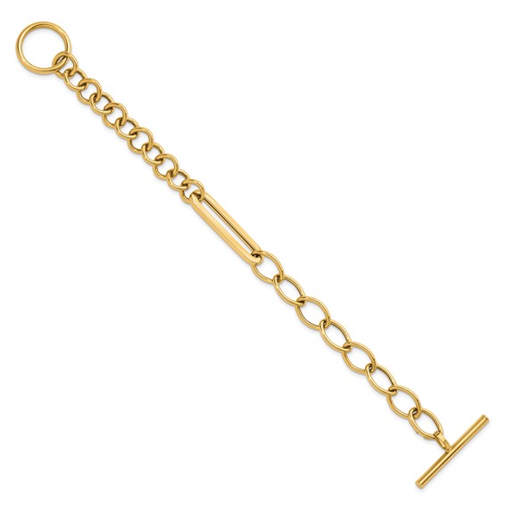 Herco 14K Polished Fancy Link 7.5 inch Toggle Bracelet