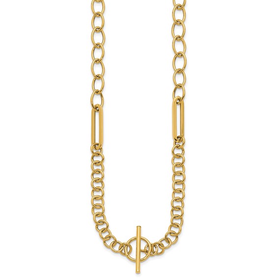Herco 14K Gold Paperclip Mixed T-Bar