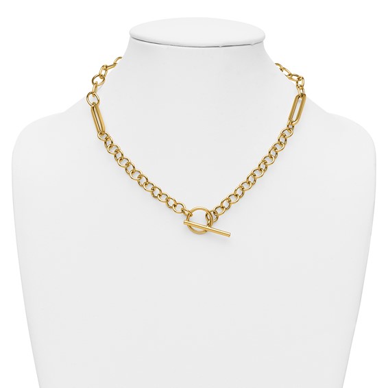 Herco 14K Gold Paperclip Mixed T-Bar