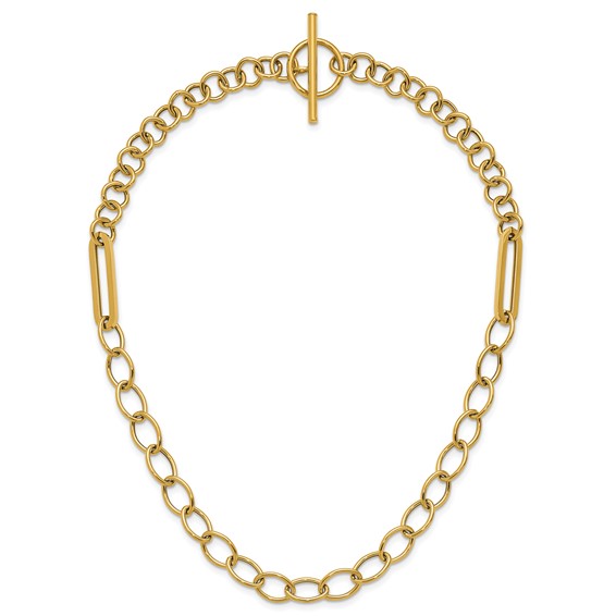 Herco 14K Gold Paperclip Mixed T-Bar