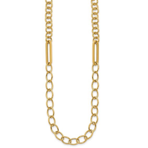Herco 14K Gold Paperclip Mixed T-Bar