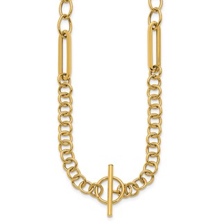 Herco 14K Gold Paperclip Mixed T-Bar
