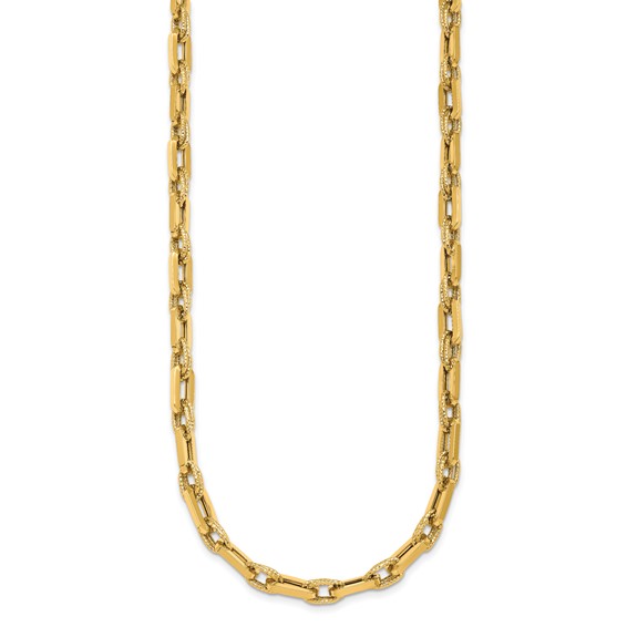 HERCO Gold Textured Mixed Link Necklaces