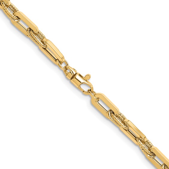 HERCO Gold Textured Mixed Link Necklaces