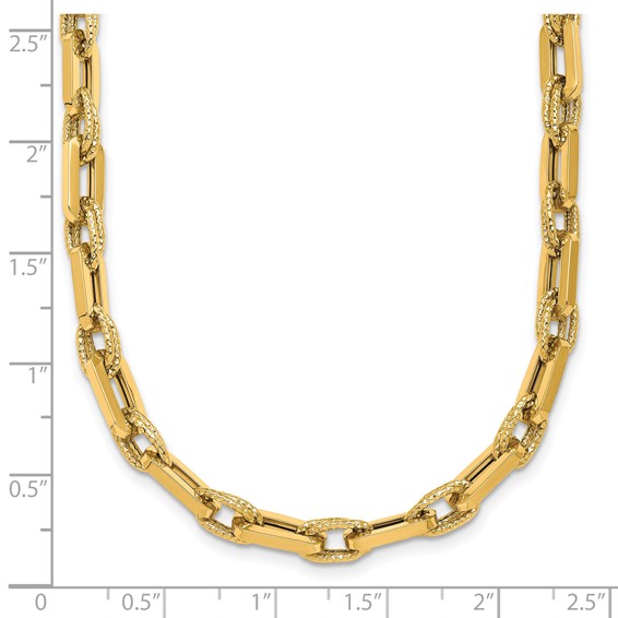 HERCO Gold Textured Mixed Link Necklaces