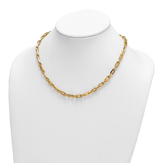 HERCO Gold Textured Mixed Link Necklaces