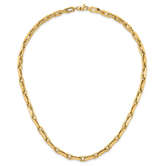 HERCO Gold Textured Mixed Link Necklaces