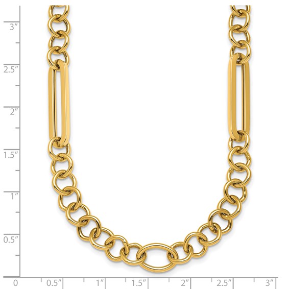 HERCO Gold Mixed Paperclip Necklaces with T Bar