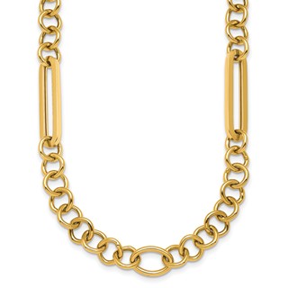 HERCO Gold Mixed Paperclip Necklaces with T Bar