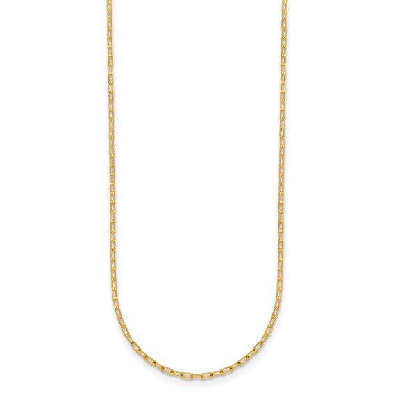 Herco 14K Polished and Diamond-cut 1.2mm Solid Flat Oval Link 22 Inch Chain