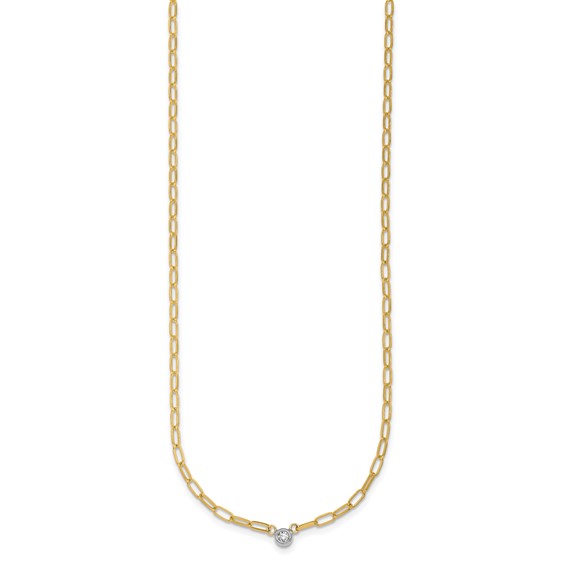 HERCO Gold 2.4mm Oval Links with Diamond