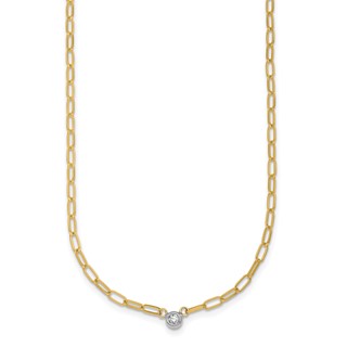 HERCO Gold 2.4mm Oval Links with Diamond