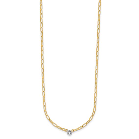 HERCO Gold 2.4mm Oval Links Necklace Mountings with 3.0mm Bezel