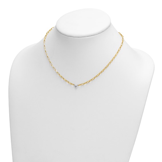 HERCO Gold 2.4mm Oval Links Necklace Mountings with 3.0mm Bezel