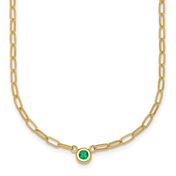 HERCO Gold 2.4mm Oval Links with Gemstone