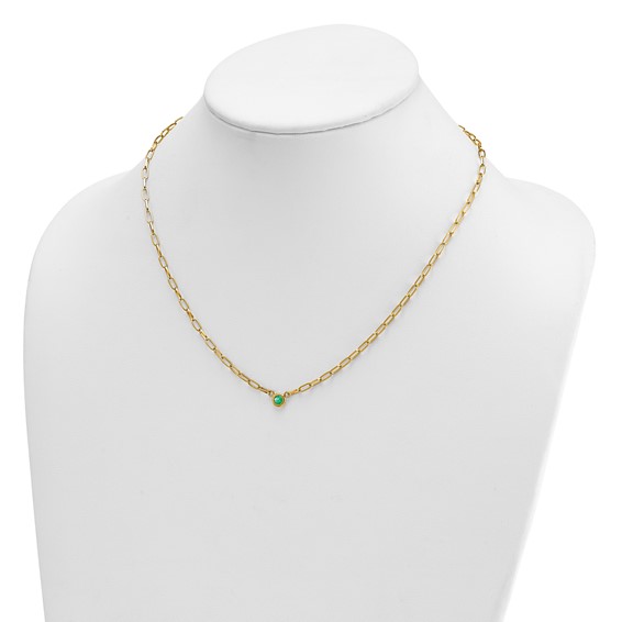 HERCO Gold 2.4mm Oval Links with Gemstone