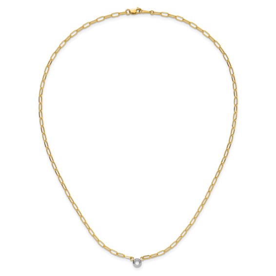 HERCO Gold 2.4mm Oval Links Necklace Mountings with 3.7mm Bezel