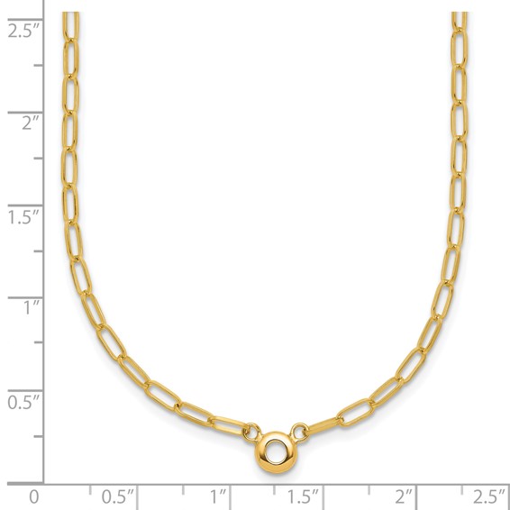 Herco 14K Bezel Oval Link 18in Necklace Mounting