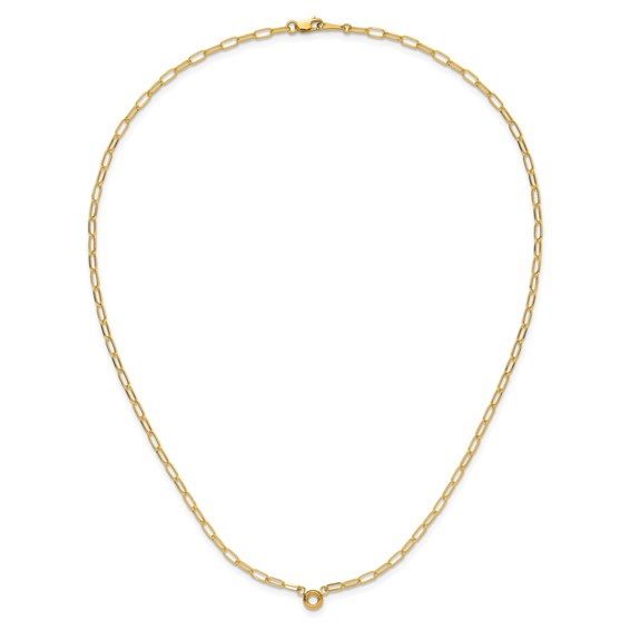 Herco 14K Bezel Oval Link 18in Necklace Mounting
