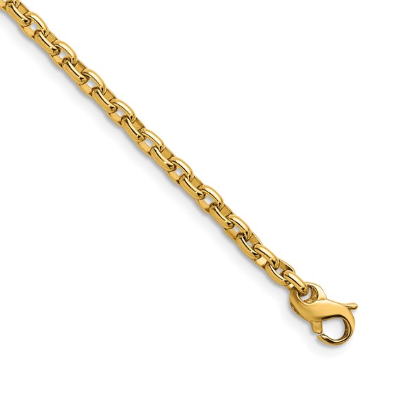Herco 14K Polished 3.5mm Solid Oval Rolo 22 Inch Chain