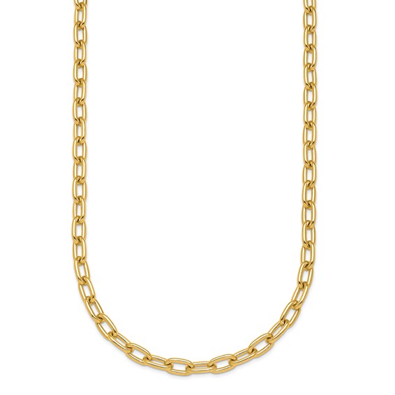 Herco 14K Polished 4.25mm Solid Oval Link Cable 22 Inch Chain