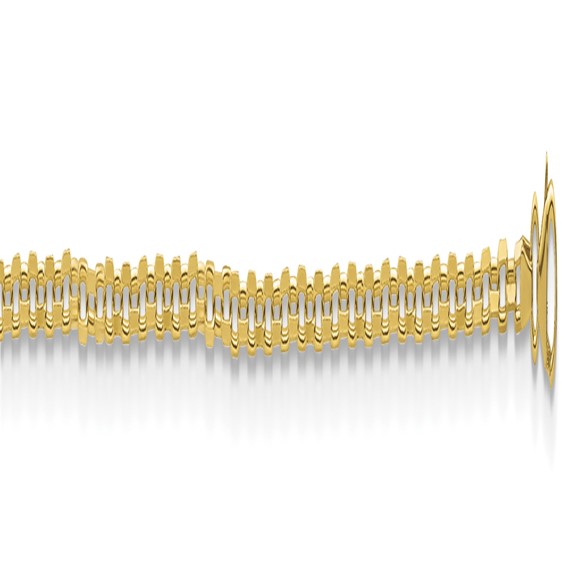 Herco 14K Polished and Diamond-cut 2.6mm Solid Flat Oval Link 24 Inch Chain