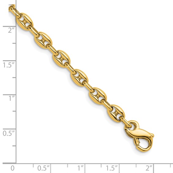 Herco 18K 5mm Solid Anchor 7.25 inch Bracelet