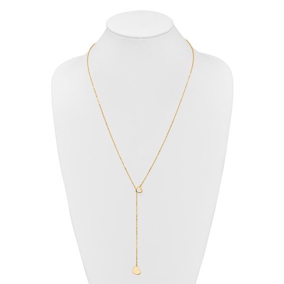 Herco 14K Gold Necklace Heart & Heart