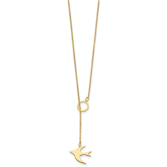 Herco 14K Gold Necklace Swallow