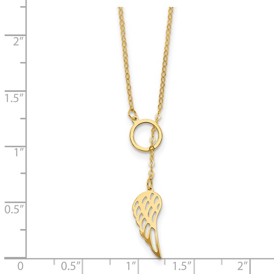 Herco 14K Gold Necklace One Wing